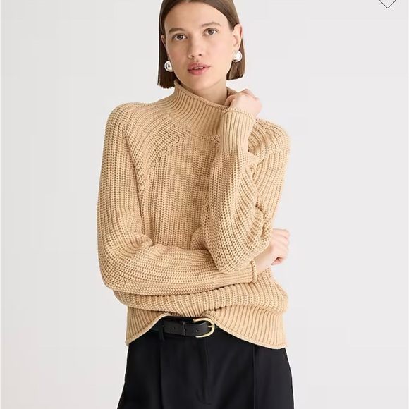 JCrew Relaxed Rollneck Sweater Light Brown - Size XL - Picture 1 of 7